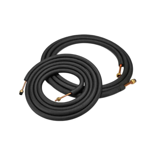 Готовая трасса для кондиционеров - 2м (труба 1/4-0,61мм,3/8-0,65мм, изоляция, гайки) с вальцовкой