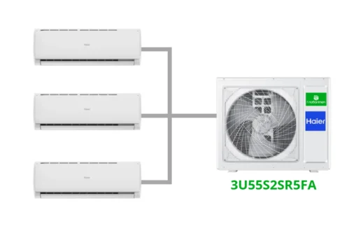Комплект на 3 комнаты по 20, 25, 25 м² мульти-сплит системы Haier 3U55S2SR5FA