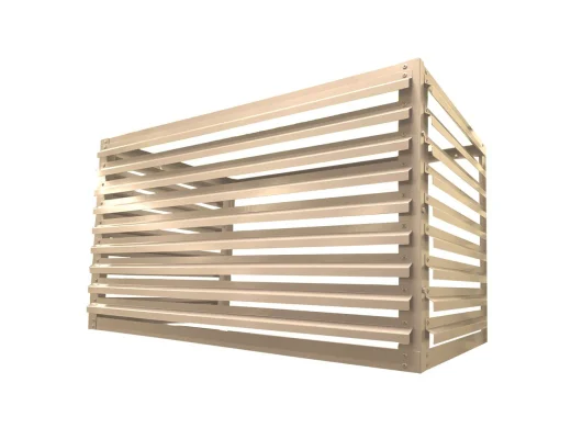 Декоративная корзина 1000х600х600 (ШхГхВ) ламельная, слон.кость RAL 1015