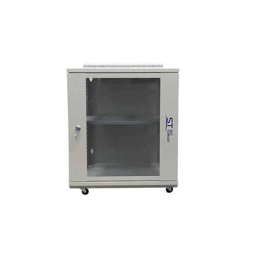 Шкаф телекоммуникационный ST-NC12U600 (СЕРЫЙ) С ПОЛКОЙ
