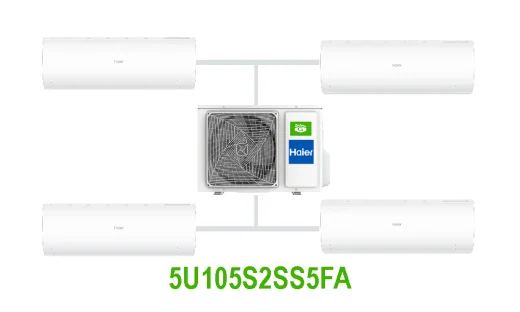 Комплект на 4 комнаты по 20, 20, 20, 35 м² мульти-сплит системы Haier 5U105S2SS5FA