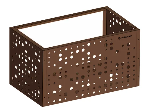 Декоративная корзина 1100х600х600 (ШхГхВ) Горох (коричневый RAL 8014)