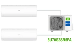 Комплект на 2 комнаты по 25, 35 м² мульти-сплит системы Haier 3U70S2SR5FA