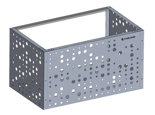 Декоративная корзина 1000х600х600 (ШхГхВ) Горох (оцинкованная без окраса)