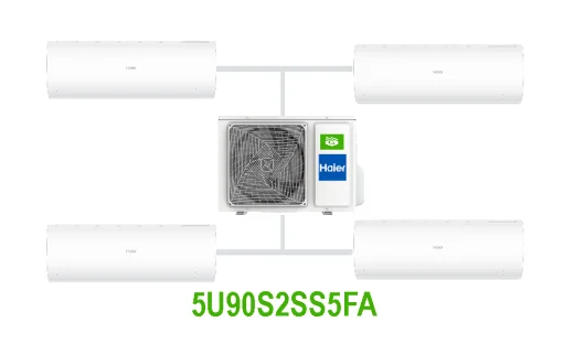 Комплект на 4 комнаты по 20, 20, 20, 25 м² мульти-сплит системы Haier 5U90S2SS5FA