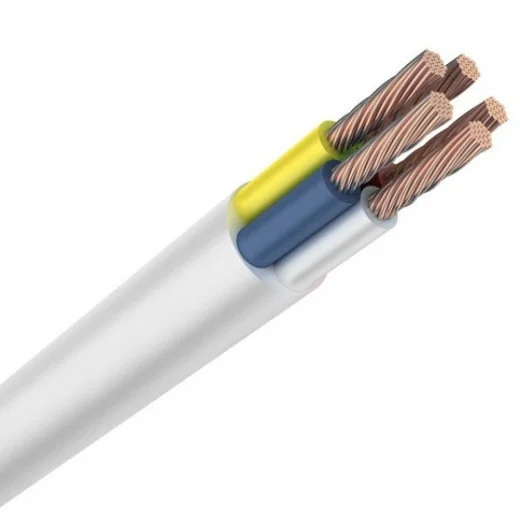 Кабель ПВС 5x2,5 белый ГОСТ (бухта 100м)