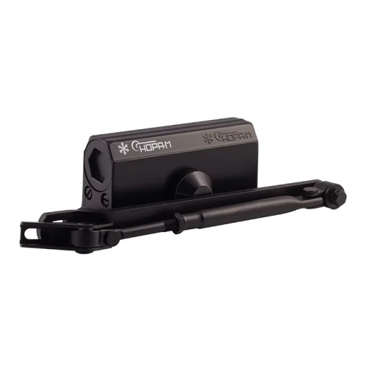 Доводчик НОРА-М №2S F фиксация (до 50кг) (черный) морозостойкий