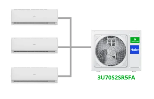 Комплект на 3 комнаты по 20 м² мульти-сплит системы Haier 3U70S2SR5FA