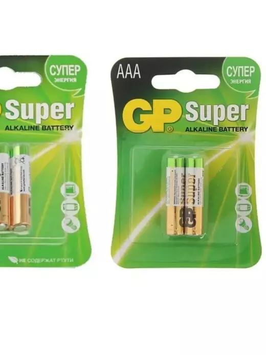 Батарейка GP Super LR03 2-BL (2шт блистер) (1шт)