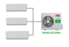 Комплект на 3 комнаты по 20, 35, 35 м² мульти-сплит системы IGC RAM3-X27URH