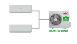 Комплект на 2 комнаты по 20 м² мульти-сплит системы IGC RAM3-X21URH