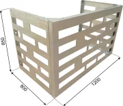 Декоративная корзина 1200х800х850 (ШхГхВ) Кирпич (бежевый RAL1015)