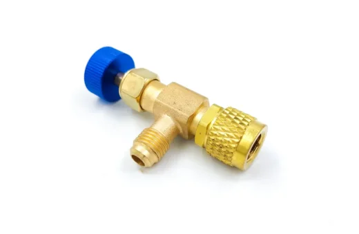 Вентиль с нажимом на ниппель 1/4 гайка 1/4 (HS-1222)