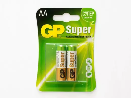 Батарейка GP Super LR06 2-BL (2шт блистер) (1шт)