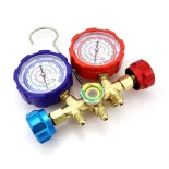 Манометрический коллектор WK-536G двухвентильный R134а со шлангами 0,9 R22/134/404/407/410 стекло