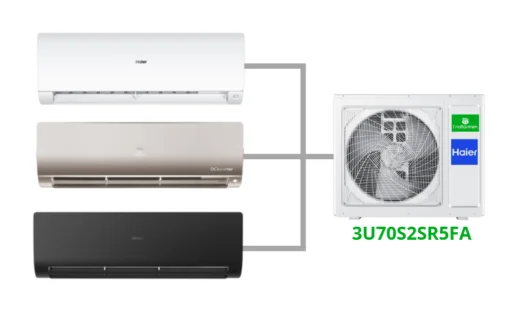 Комплект на 3 комнаты по 25 м² мульти-сплит системы Haier 3U70S2SR5FA(Flexis)