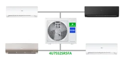Комплект на 4 комнаты по 25, 25, 25, 25 м² мульти-сплит системы Haier 4U75S2SR5FA(Flexis)