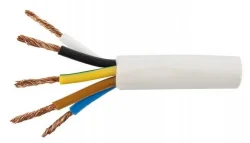 Кабель ПВС 5x1,5 белый ГОСТ