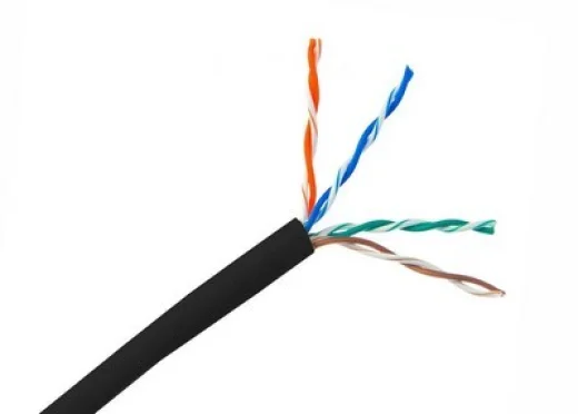 Кабель витая пара LINEMAX внешний (OUT) U/UTP кат.5е 4х2х24AWG 100% медь PE черный 305м