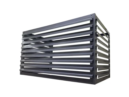 Декоративная корзина 1000х600х600 (ШхГхВ) ламельная, серый RAL 7024