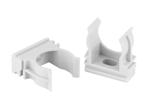 Держатель (клипса) для труб D20мм сер