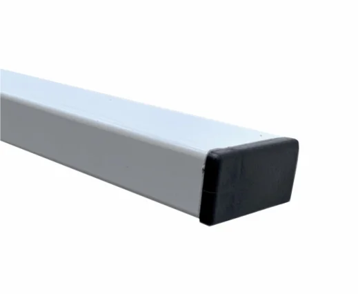 Труба профильная 40х20х1000 (шт) полимерная (RAL9016 глянц.) + заглушки